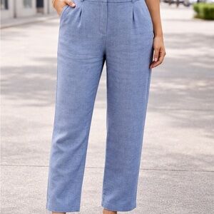 Rachel Zoe Chambray Wide Leg  Linen Pants
